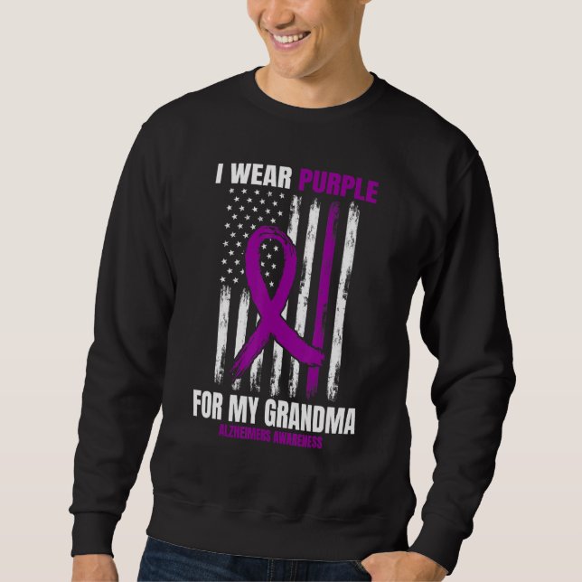 Kinder Frauen Männer Lila Oma Alzheimers Bewusstse Sweatshirt (Vorderseite)