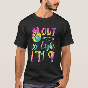 Kinder Frieden Aus Acht Ich bin 9 Tie Dye Geburtst T-Shirt