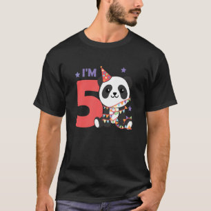 Kinder Fünfter Geburtstag Panda tötet einen Geburt T-Shirt