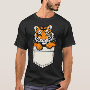 Kinder Funny Animal Tiger Pocket Boys Mädchen Klei T-Shirt