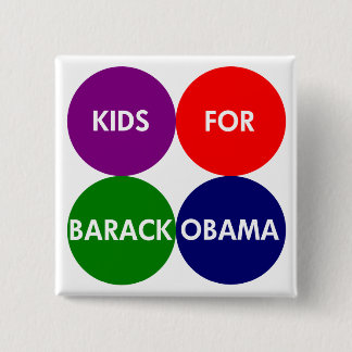 Kinder für Barack Obama Kreise des Farbknopfes Button