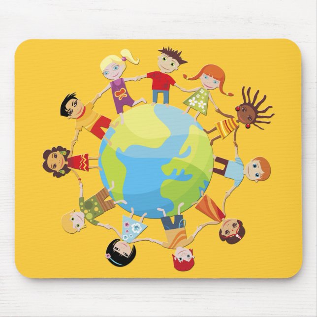 Kinder für den Weltfrieden Mousepad (Vorne)