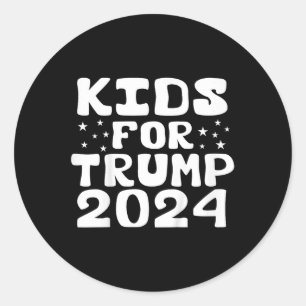 Kinder für die Wahl Trumps 2024 Runder Aufkleber