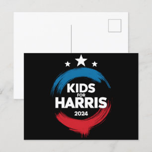Kinder für Harris Präsident Kids Liebe Kamala Harr Postkarte