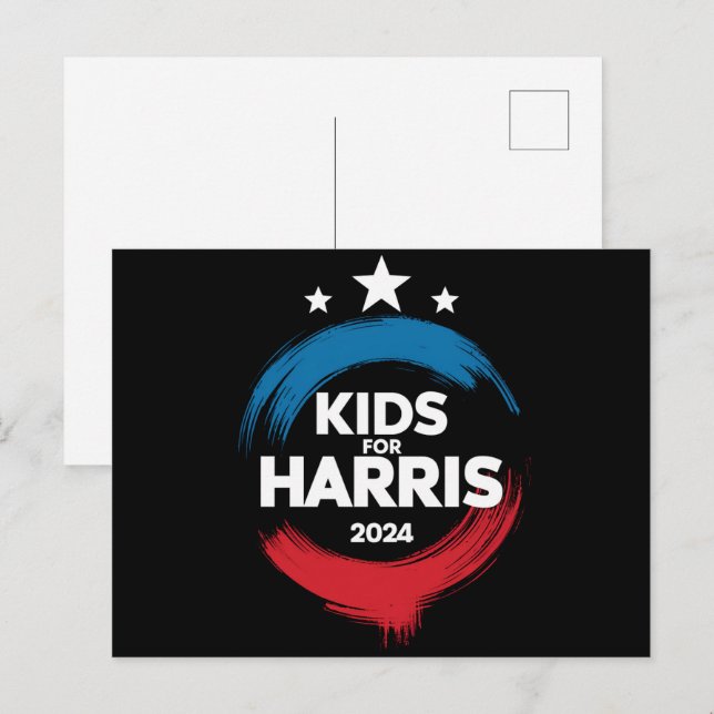 Kinder für Harris Präsident Kids Liebe Kamala Harr Postkarte (Vorne/Hinten)