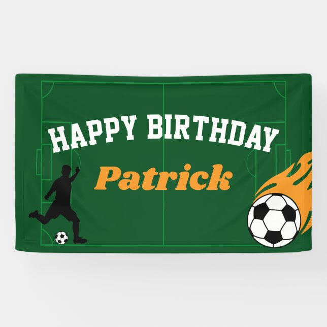 Kinder Fußball Geburtstagsparty Banner (Horizontal)