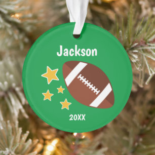 Kinder Fußball Stars Grün Personalisiert Ornament