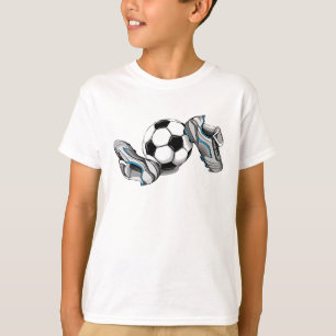 Kinder Fußball und Schuhe T-Shirt