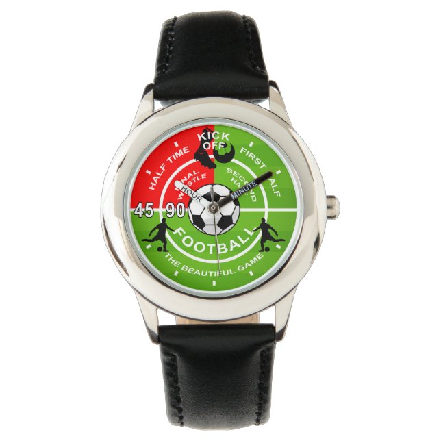 Kinder, Fußballspiel, Fußball Armbanduhr (Vorderseite)