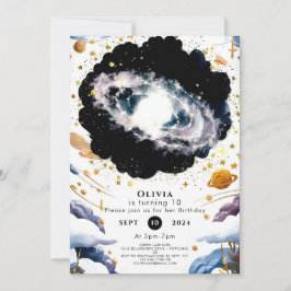 Kinder Galactic Space Geburtstag Einladung