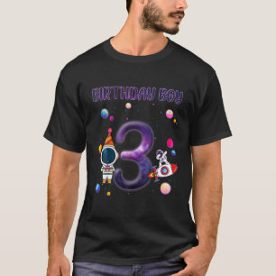 Kinder Galaxy Astronaut 3Rd Geburtstagskinder T-Sh T-Shirt