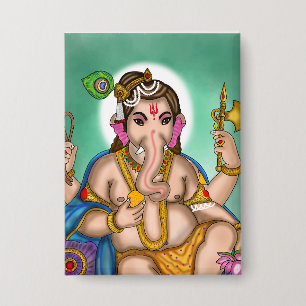 Kinder-Ganesha-Knopf Button