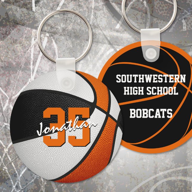 Kinder Gastgeschenke schwarz-orange Basketball Schlüsselanhänger (Von Creator hochgeladen)