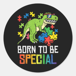 Kinder Geborenes Special Trex Puzzle Dino Boys Aut Runder Aufkleber
