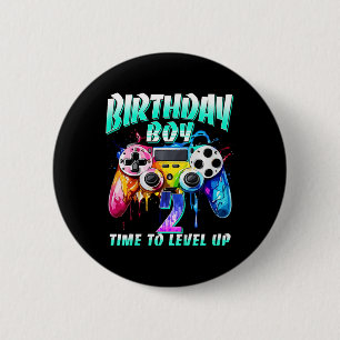 Kinder Geburtstag Junge Zeit zum Levelaufstieg Gam Button