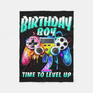 Kinder Geburtstag Junge Zeit zum Levelaufstieg Gam Fleecedecke