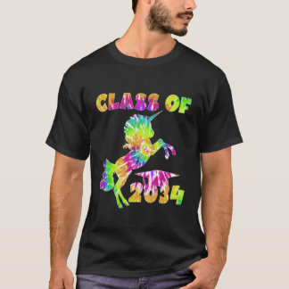 Kinder Gefärbte Krawatte Unicorn Abschluss Klasse T-Shirt