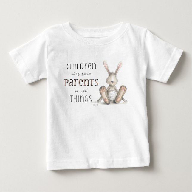 Kinder gehorchen Ihren Eltern - Spalte 3:20 Baby T-shirt (Vorderseite)