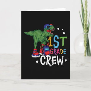 Kinder-Geschenk 1. Klasse Crew Dinosaurier Rückkeh Karte