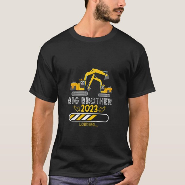Kinder Geschwister Big Brother Bagger 1 T-Shirt (Vorderseite)