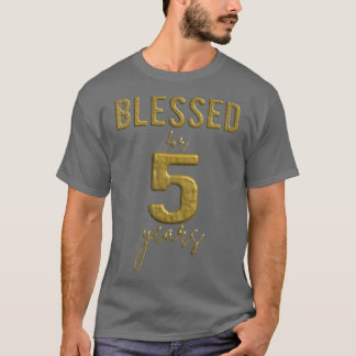 Kinder gesegnet für 5 Jahre alt 5. Geburtstag Chri T-Shirt