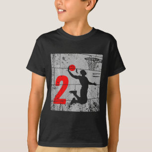 Kinder gestört 2 Jahre alt 2. Basketball Geburtsta T-Shirt