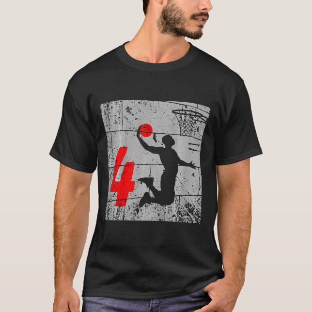 Kinder gestört 4 Jahre alt 4. Bysketbyll Geburtsta T-Shirt (Vorderseite)