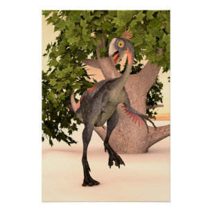 Kinder Gigantoraptor Dinosaur-Abenteuer Kunst Poster