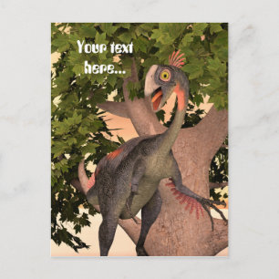 Kinder Gigantoraptor Dinosaurier Abenteuer Kunst Postkarte