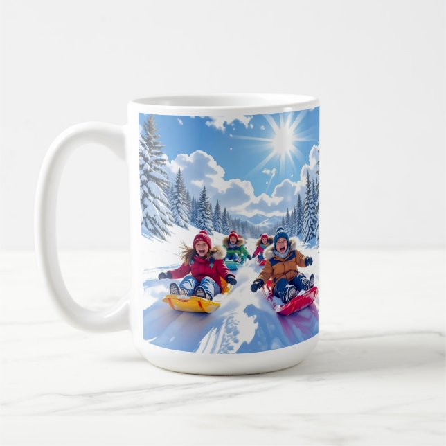 Kinder Glegendär Winterspass pur Kaffeetasse (Links)
