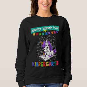 Kinder glücklich 100. Kindergartentag Gra Sweatshirt