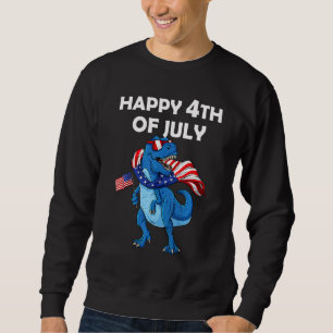Kinder glücklich 4. Juli Rex Dino Dinosaur Baby To Sweatshirt