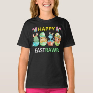 Kinder glücklich Eastrawr Niedlich Trex Dinosaur O T-Shirt