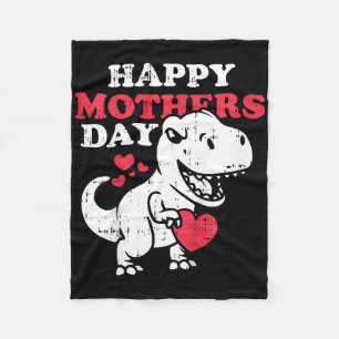 Kinder glückliche Mütter Tag Niedlich T Rex Dinosa Fleecedecke