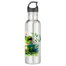 Kinder glücklichen grünen Frosch