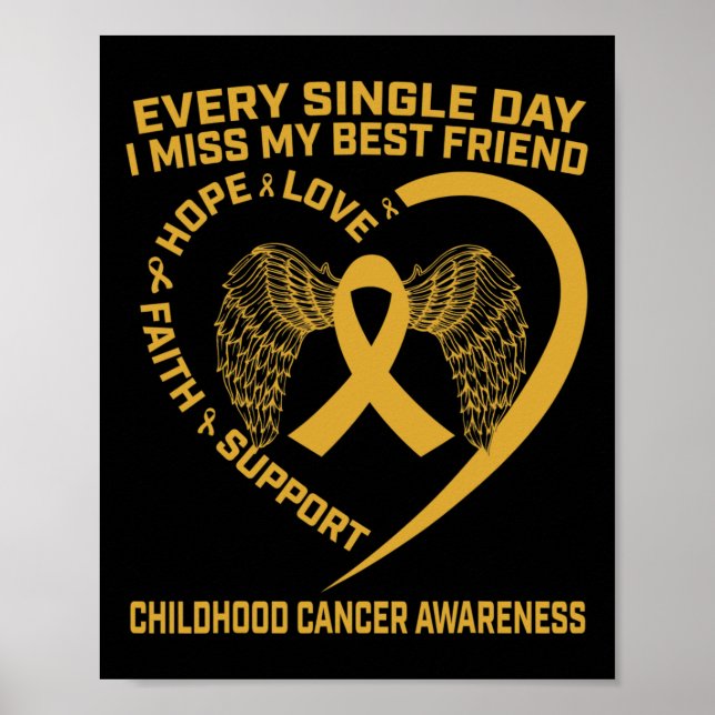 Kinder Gold Ribbon Kinder Krebs Bewusstsein Miss B Poster (Vorne)