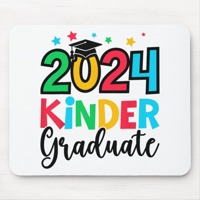 Kinder Graduate Kindergarten 2024 Abschluss Gesche Mousepad (Vorne)