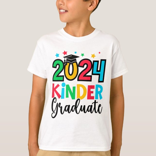 Kinder Graduate Kindergarten 2024 Abschluss Gesche T-Shirt (Vorderseite)