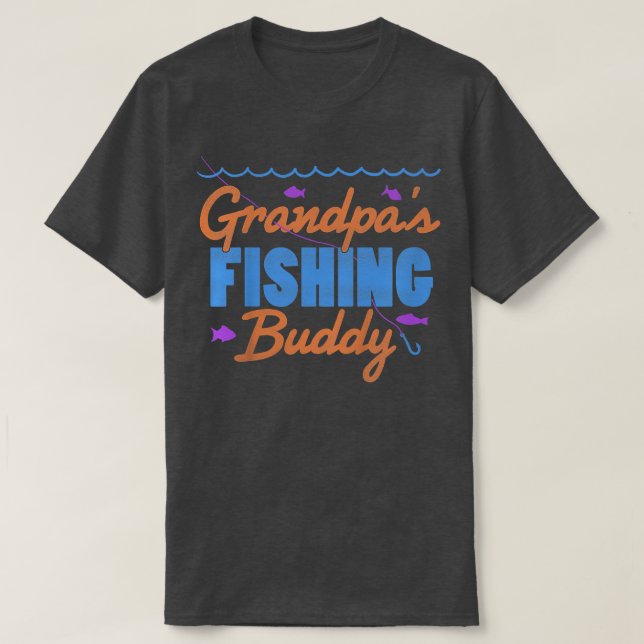 Kinder Grandpas Fischen Buddy T Kinder Fischen Jun T-Shirt (Design vorne)