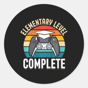 Kinder Grundlegende Level-VollGamer-Klasse von 202 Runder Aufkleber