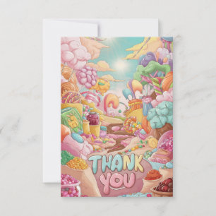 Kinder Grußkerzen Candyland danke Karte