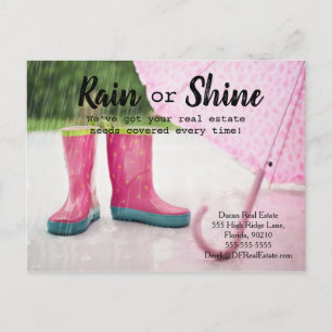 Kinder Gummistiefel Regenschirm Regen Immobilien E Postkarte