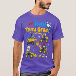 Kinder Hallo 3. Klasse Bau LKW Kinder zurück T-Shirt