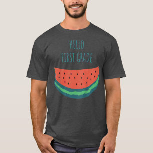 Kinder Hallo erste Klasse zurück zum Schulspass Wa T-Shirt