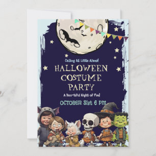 Kinder-Halloween-Kostüm-Party Cute Spooky Fun Einladung