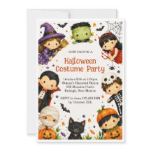 Kinder Halloween-Kostüm-Party-Einladung