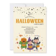 Kinder-Halloween-Kostüm-Party-Einladung