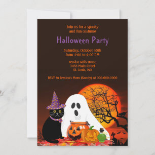 Kinder Halloween-Kostüm-Party-Einladung Einladung