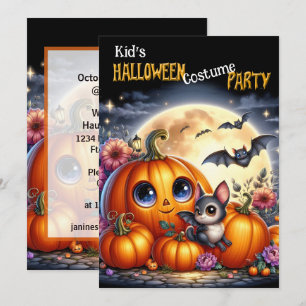 Kinder-Halloween-Kostüm-Party-Einladung Karte