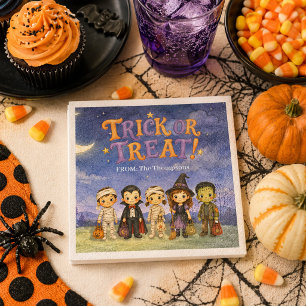 Kinder Halloween-Kostüm-Party zum Trick-or-Treat Serviette